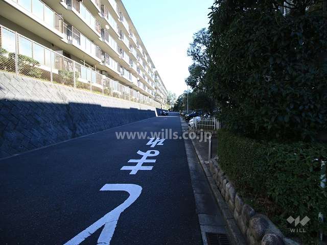 敷地北側の前面道路