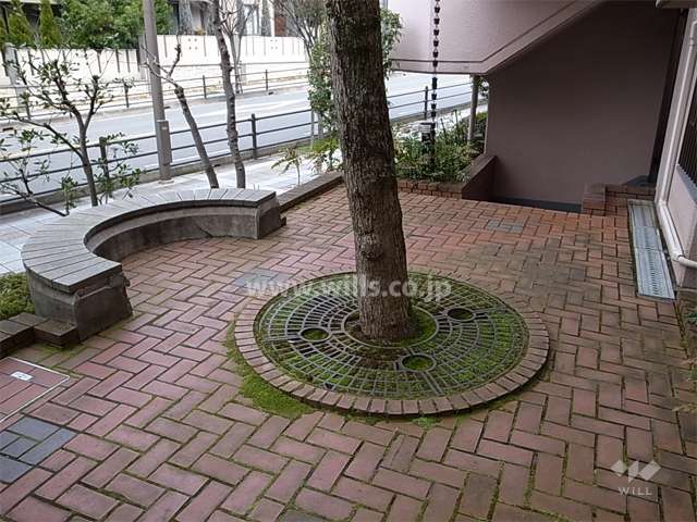 エントランス横のパティオ