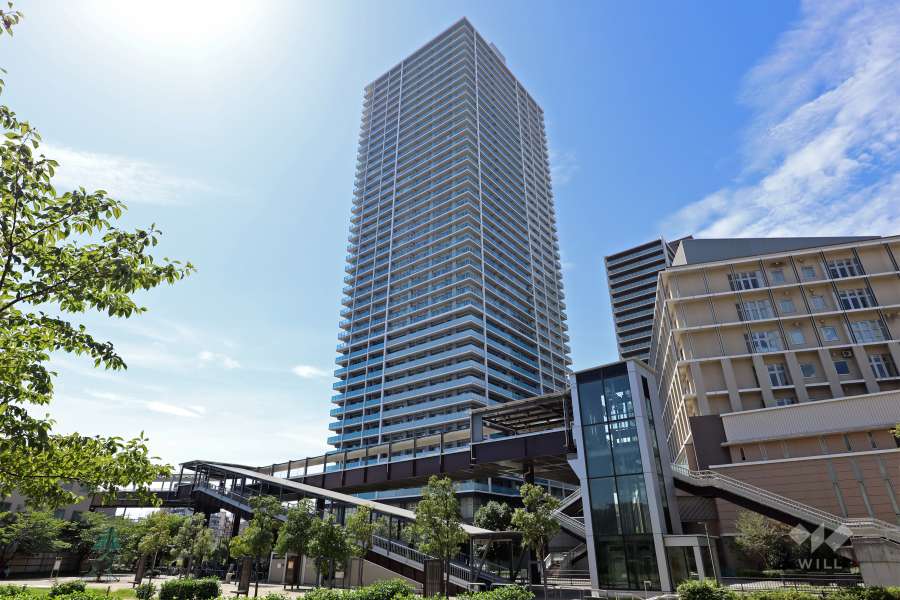 ジオタワー高槻ミューズガーデンの外観（北東側から）