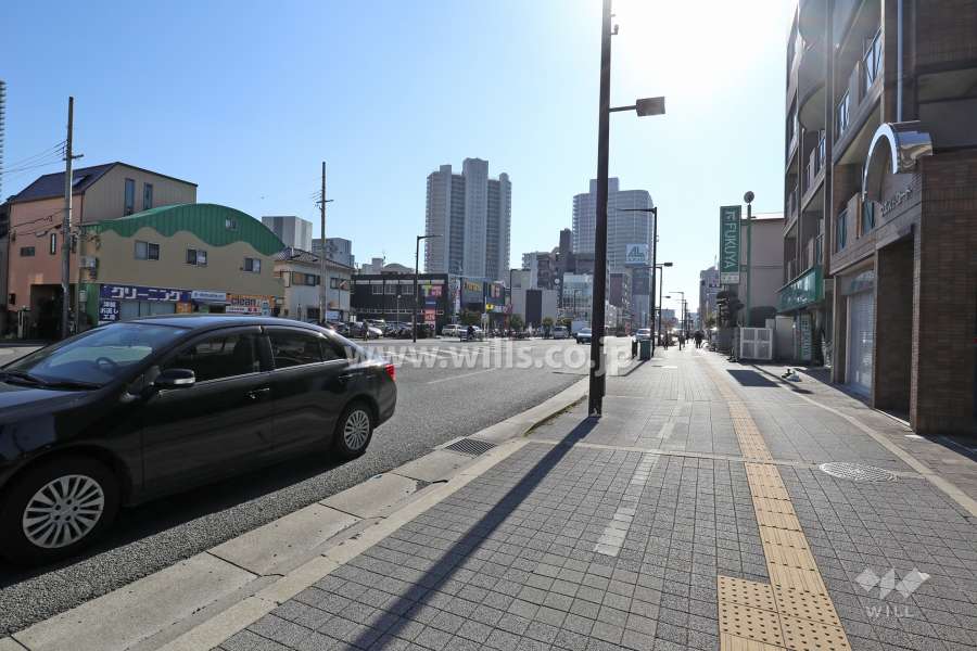 敷地東側の前面道路(北側から)