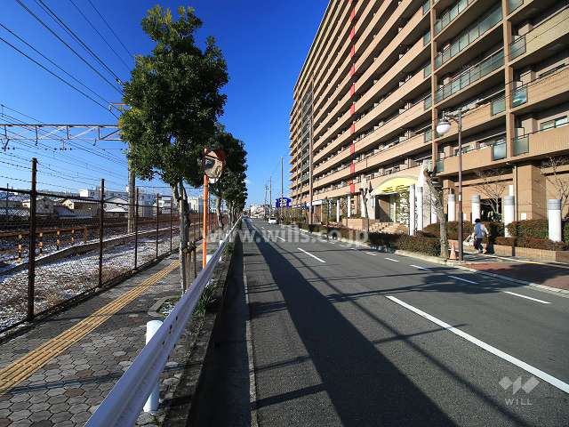 敷地南側の前面道路（東側から）