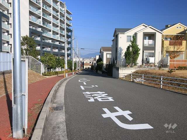 敷地東側の前面道路（南側から）