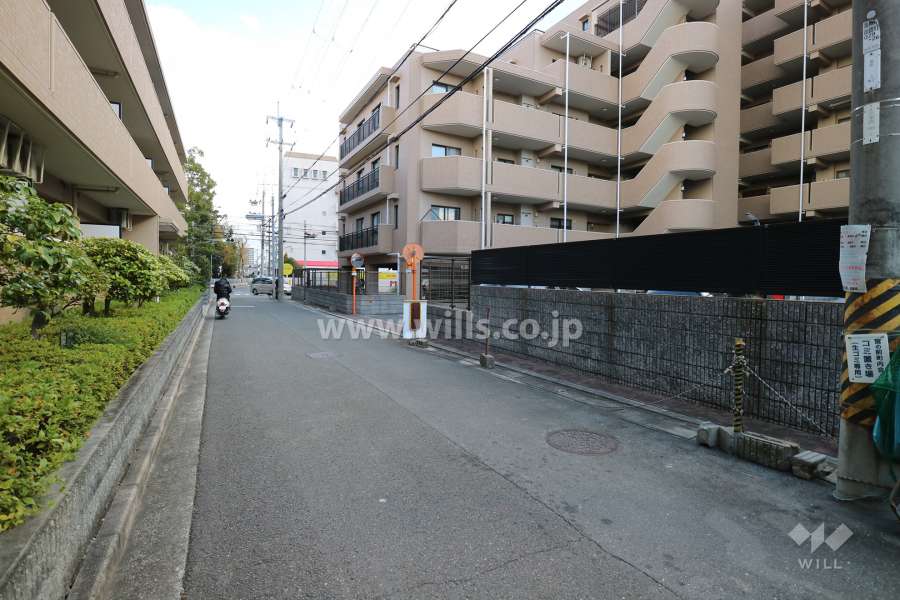 敷地北側の前面道路