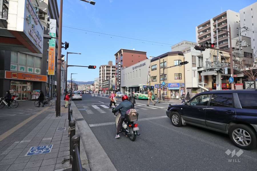 敷地東側の前面道路(南側から)