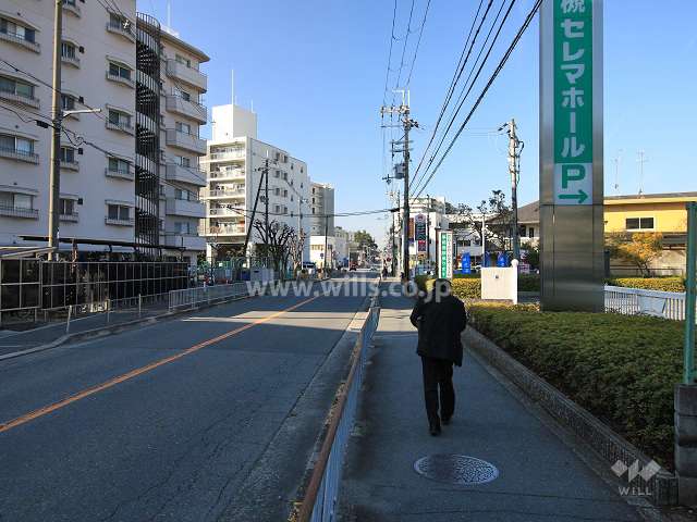 敷地北側の前面道路（東側から）