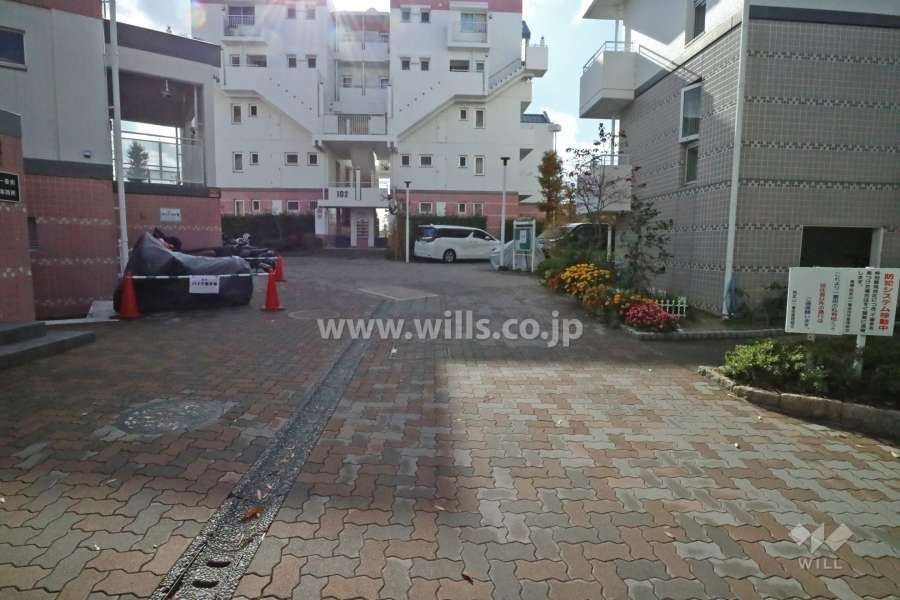 敷地西側の前面道路