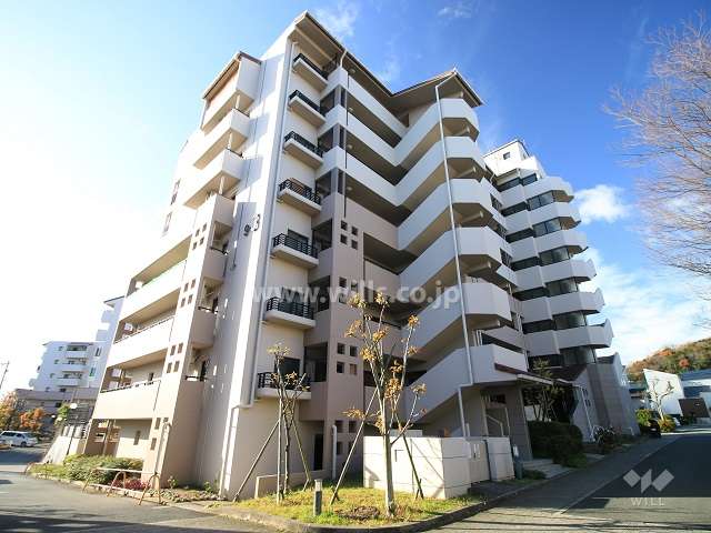 阿武山九番街東 3号棟の外観（北東側から）