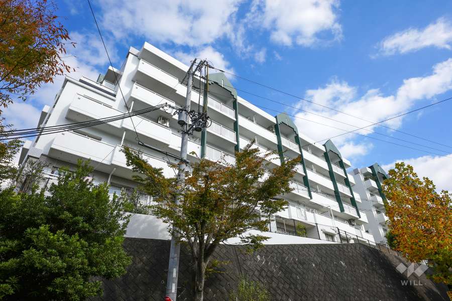 高槻阿武山二番街208号棟の外観（北西側から）