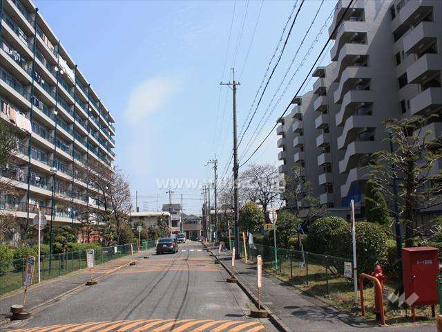 敷地北側の前面道路