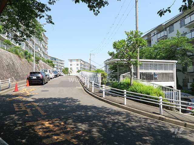 敷地北側の前面道路