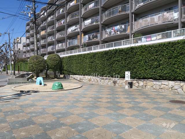 敷地南側の広場