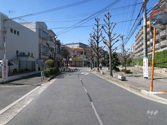 敷地南側の前面道路