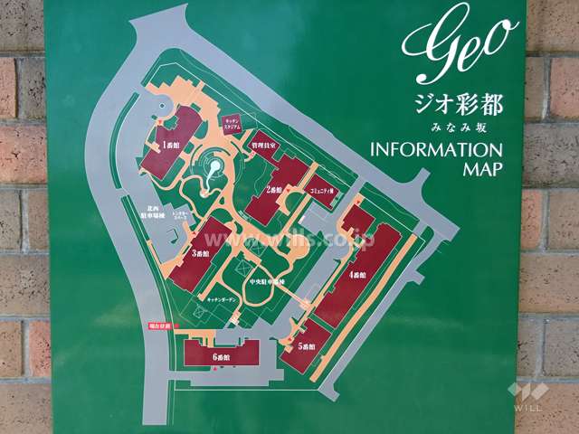 ジオ彩都みなみ坂の敷地案内図