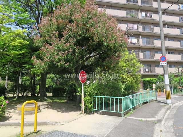 敷地西側には公園があります。