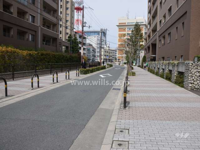 敷地西側の前面道路