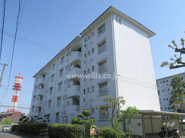 平田住宅14号棟の外観（北西側から）