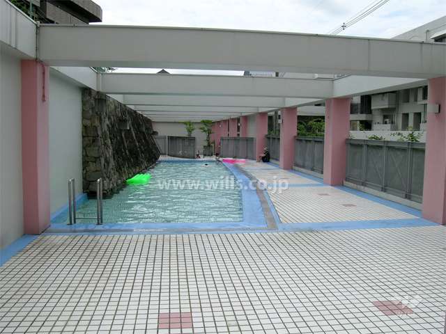 敷地内のプール