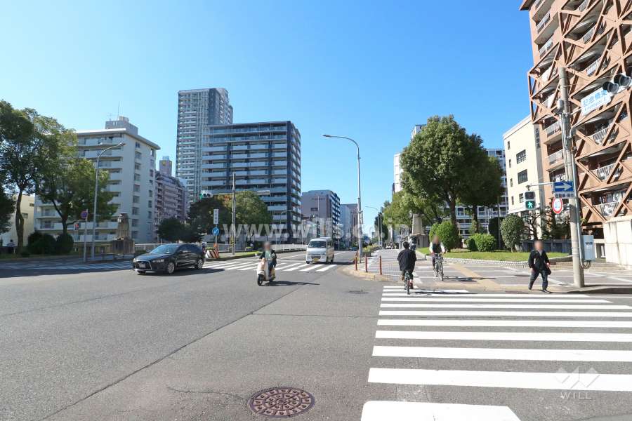 敷地南側の前面道路（東側から）