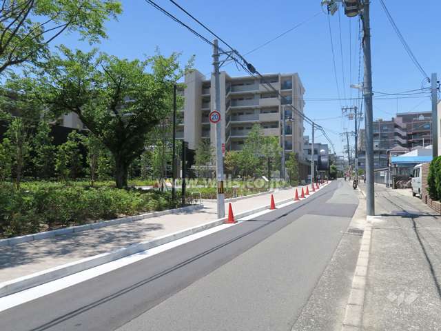 敷地北側の前面道路
