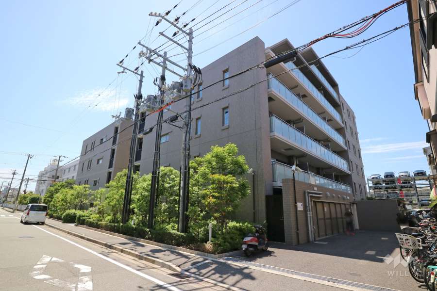 グランドパレス西宮武庫川の外観（北西側から）