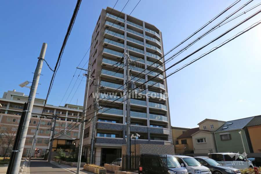 グランアッシュ高槻北園町の外観（北西側から）