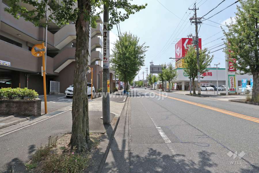 敷地北側の前面道路（東側から）