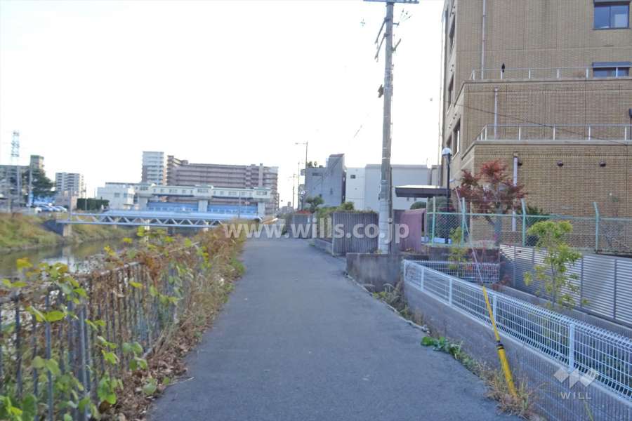 東側前面道路（北側から）