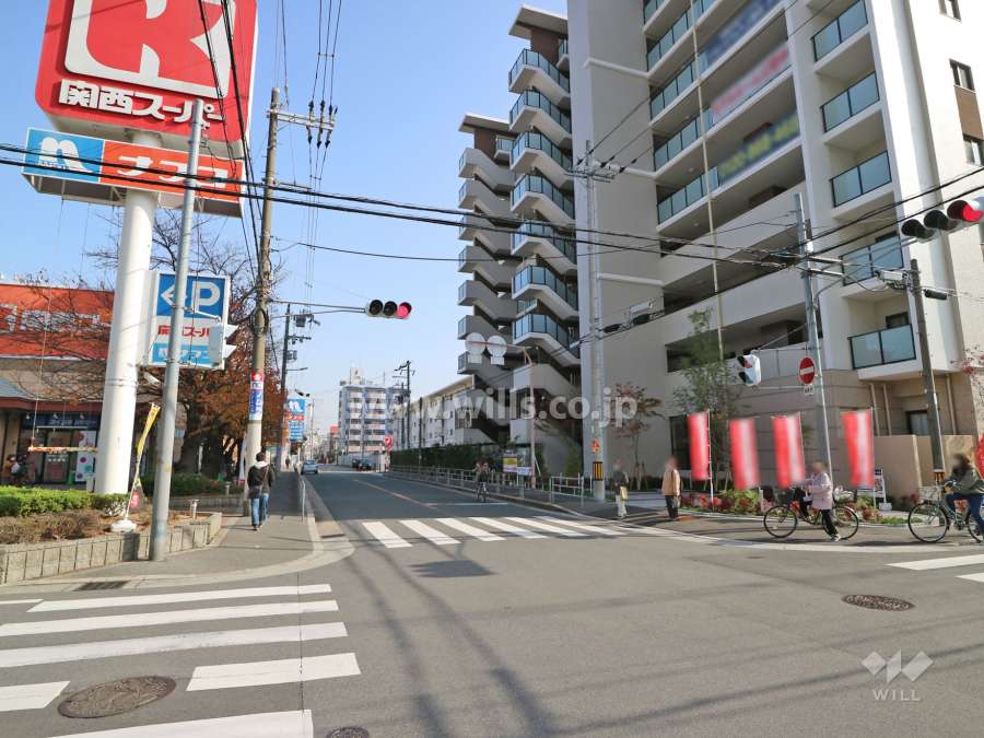 敷地北側の前面道路。