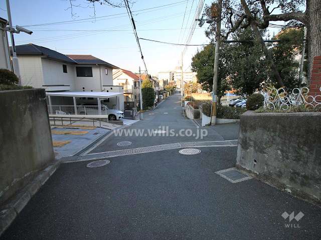敷地西側の前面道路（東側から）