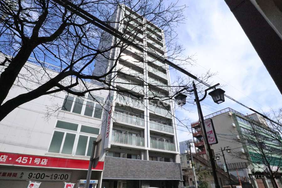 ハーモニーレジデンス名古屋今池の外観上部（南西側から）