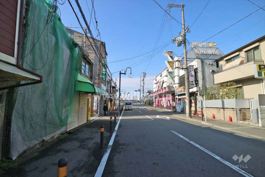 敷地北側の前面道路（東側から）