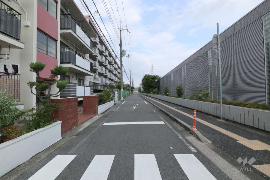 敷地南側の前面道路