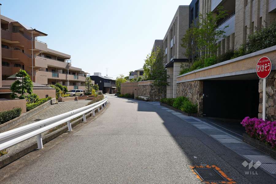 敷地南側の前面道路（東側から）