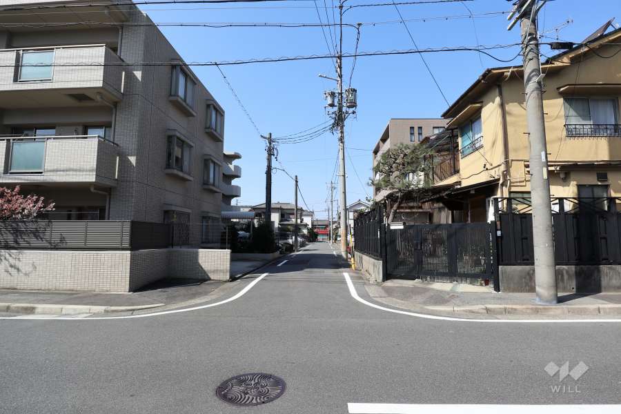 敷地北側の前面道路（東側から）