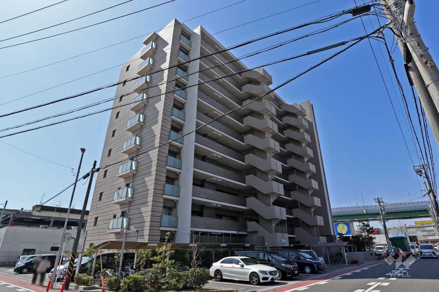 アメニティ港明の外観（北西側から）