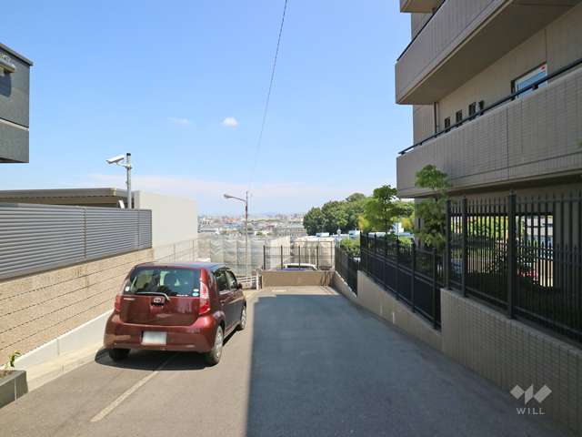 敷地の西側前面道路（南側から）