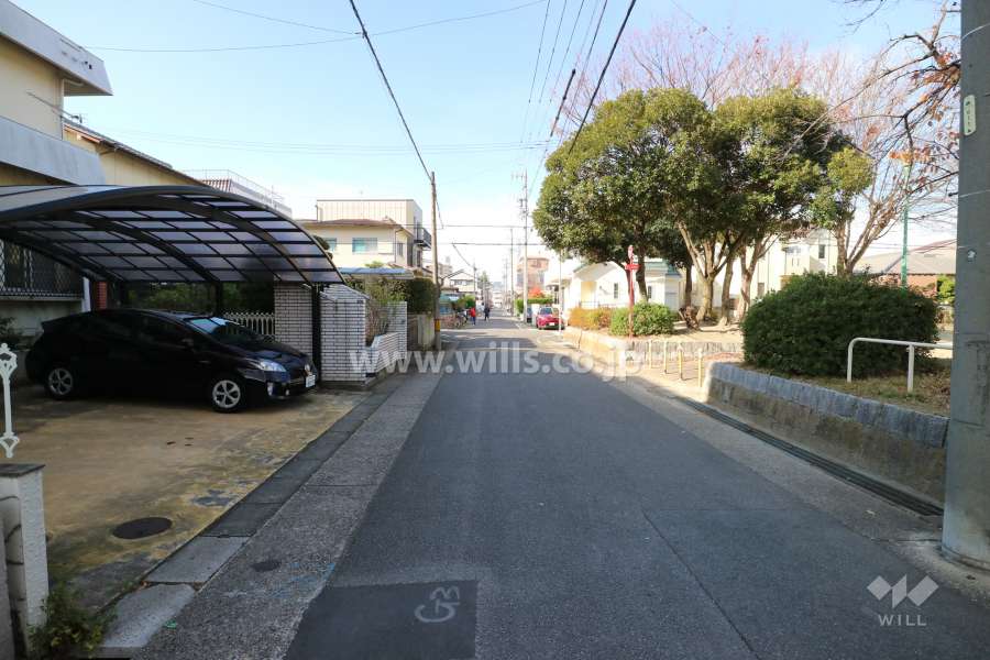 敷地北側の前面道路（東側から）