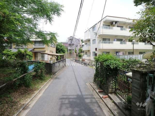 敷地の西側前面道路（南側から）