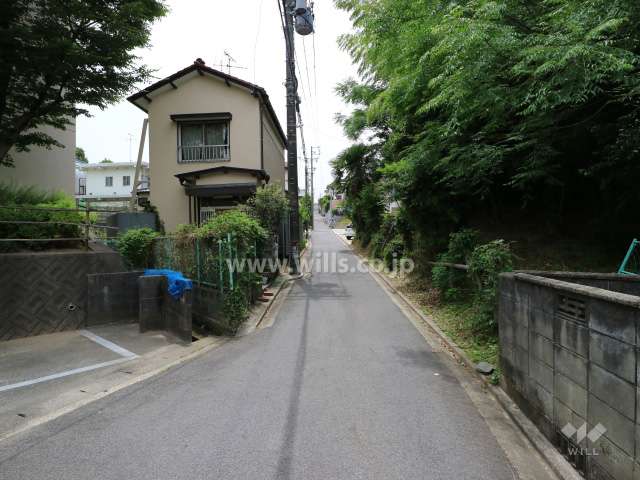 敷地の西側前面道路（北側から）