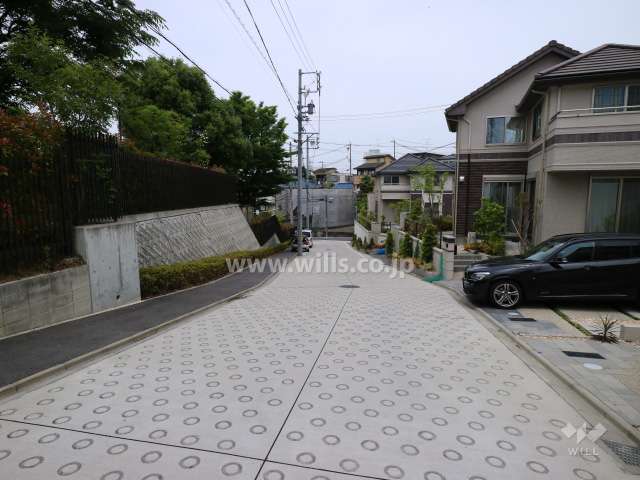 敷地の東側前面道路（南側から）