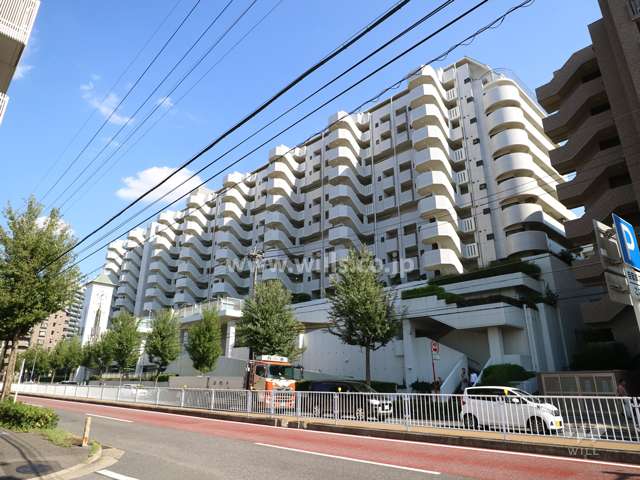 茶屋ヶ坂公園ハイツA棟の外観（西側から）