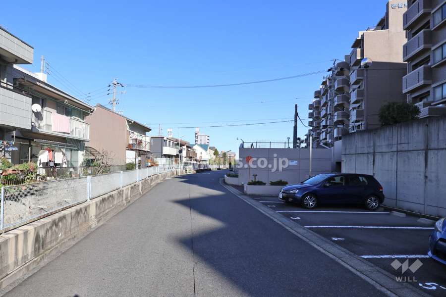 敷地北側の前面道路（西側から）