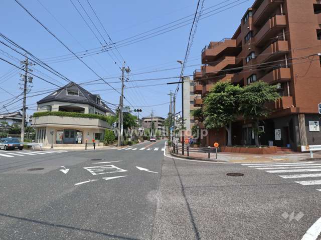 敷地の北側前面道路（西側から）