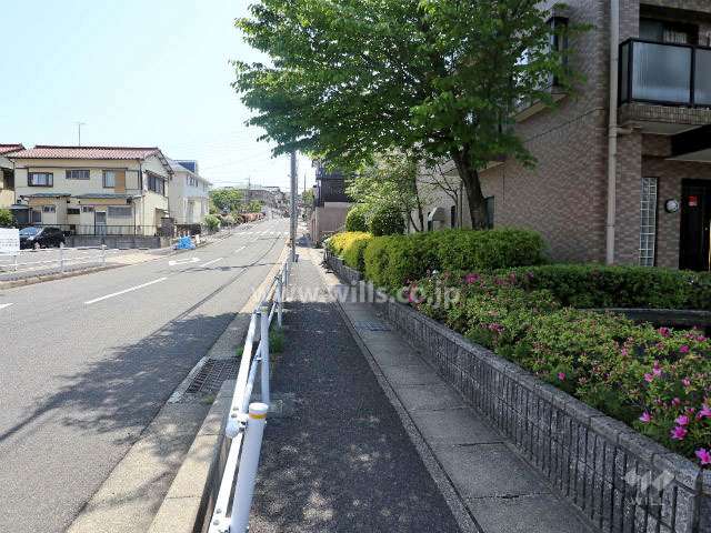 敷地東側の前面道路