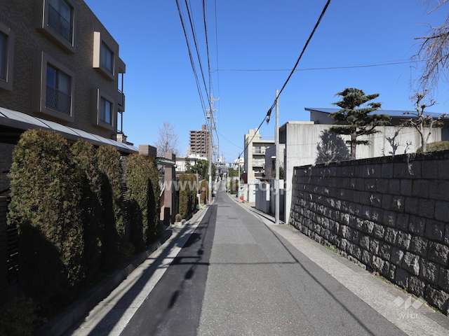 敷地北側の前面道路