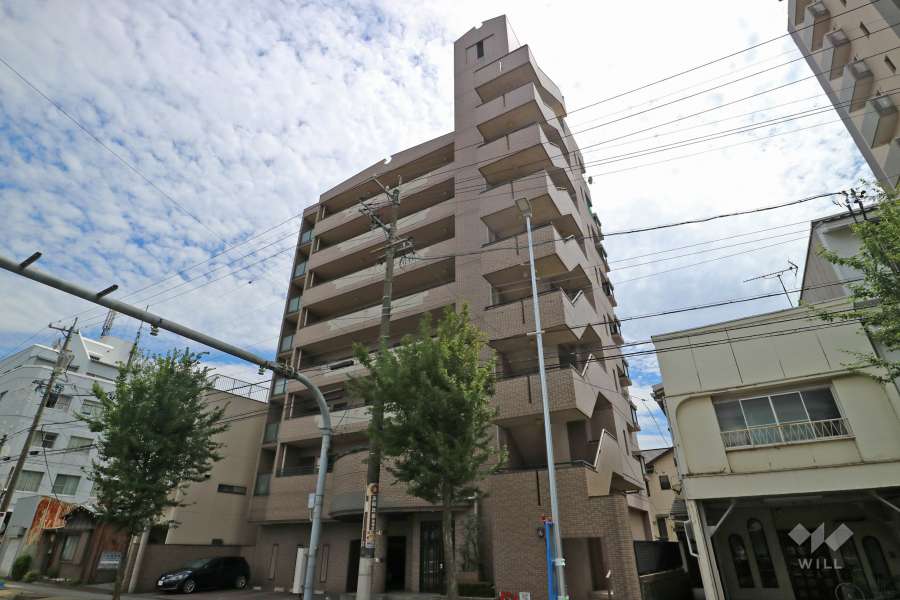 コスモハイム茶屋ヶ坂の外観（北西側から）