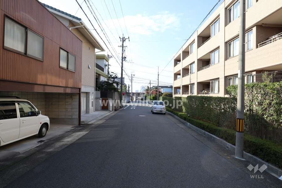 敷地南側の前面道路（東側から）