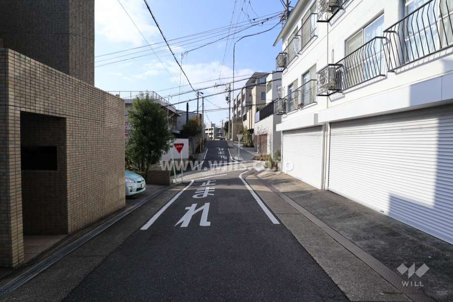 敷地北側の前面道路（東側から）