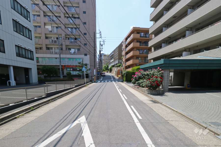 敷地南側の前面道路
