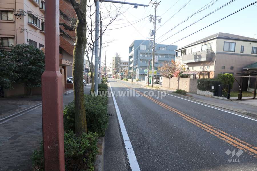 敷地北側の前面道路（東側から）